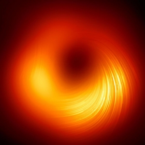Image of the first black hole pictured 