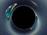 Earth lensed by a black hole